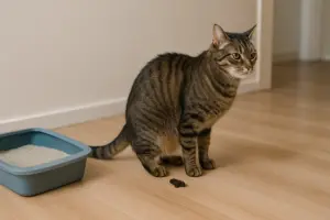Gatto che fa i bisogni fuori dalla lettiera: errori comuni che peggiorano la situazione