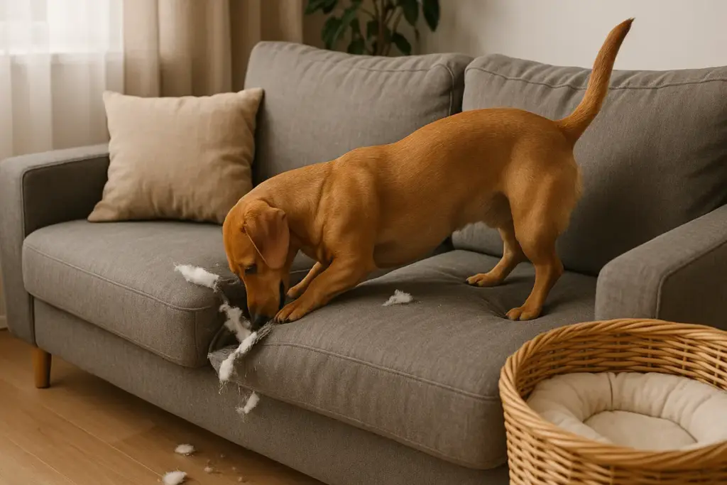 Cosa significa se il cane scava nel divano? I motivi reali e le alternative da offrire