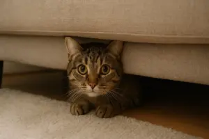 Gatto che si nasconde spesso: cause e suggerimenti per aiutarlo a sentirsi sicuro