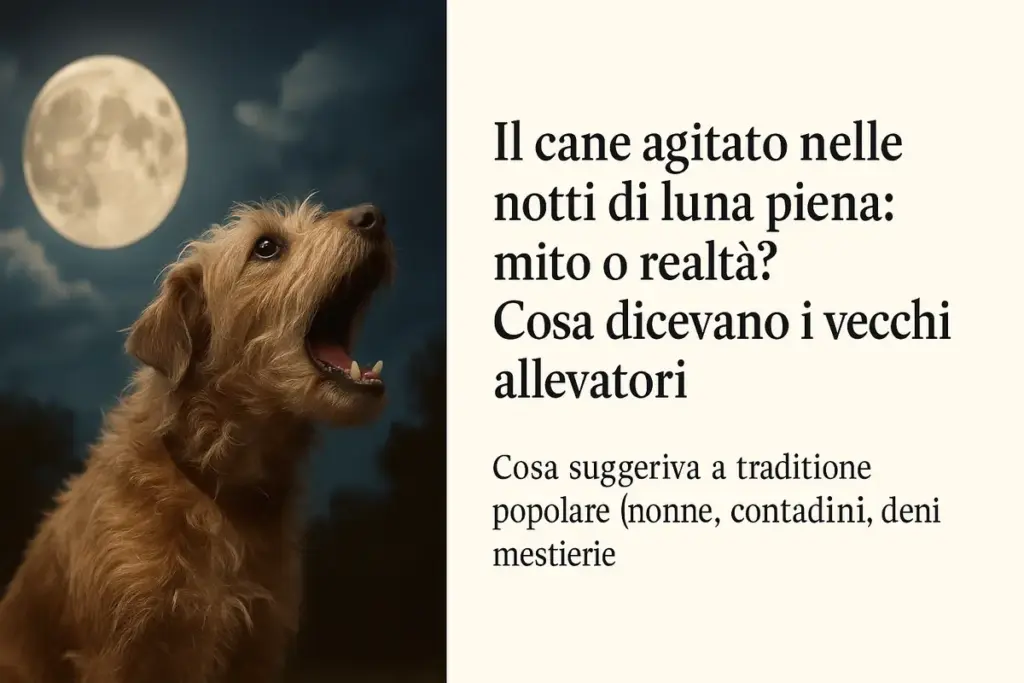Il cane agitato nelle notti di luna piena: mito o realtà? Cosa dicevano i vecchi allevatori