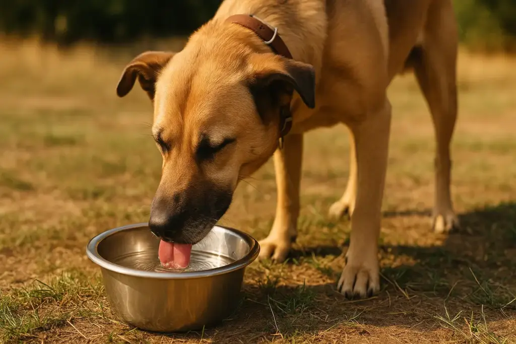 L’acqua che non basta mai: quanto deve bere davvero un cane ad agosto