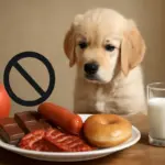 Alimenti vietati per i cuccioli di cane: gli ingredienti che danneggiano il loro sviluppo