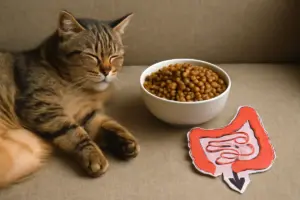 Crocchette per gatti: i componenti che peggiorano la salute intestinale nel tempo