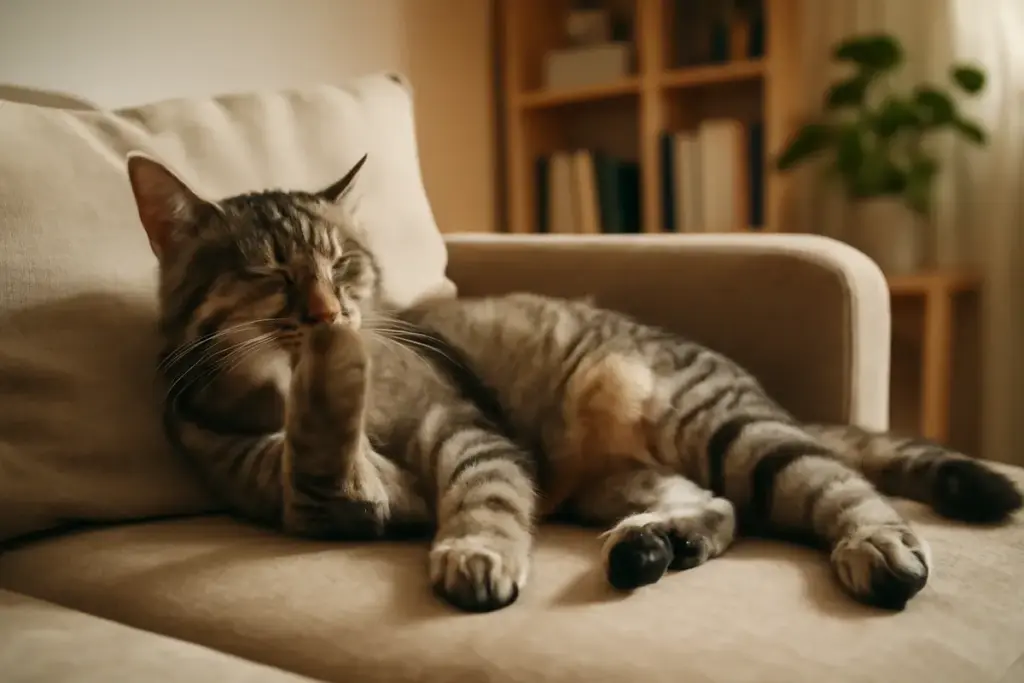 Comportamento del gatto quando è sereno: i gesti che passano inosservati