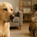 Cane che ignora il gatto in casa: quando è buon segno e quando no