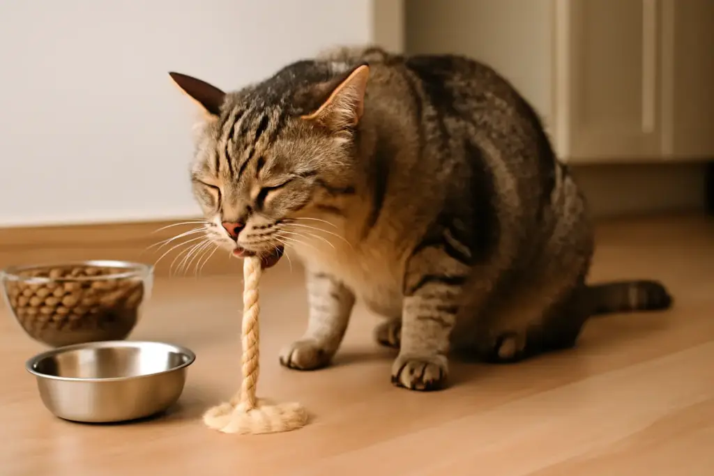 Gatto che vomita dopo i pasti: il tipo di cibo che spesso aggrava il problema