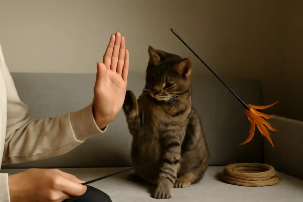 Rinforzare i limiti al gatto tramite il gioco: l’ordine delle attività che conta