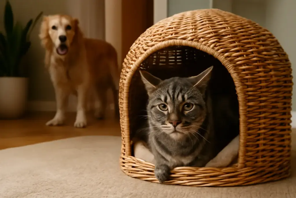 Gatto stressato dalla presenza del cane: i rifugi che davvero lo aiutano