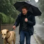 Uscite col cane sotto la pioggia: gli errori che trasformano un giro in un problema