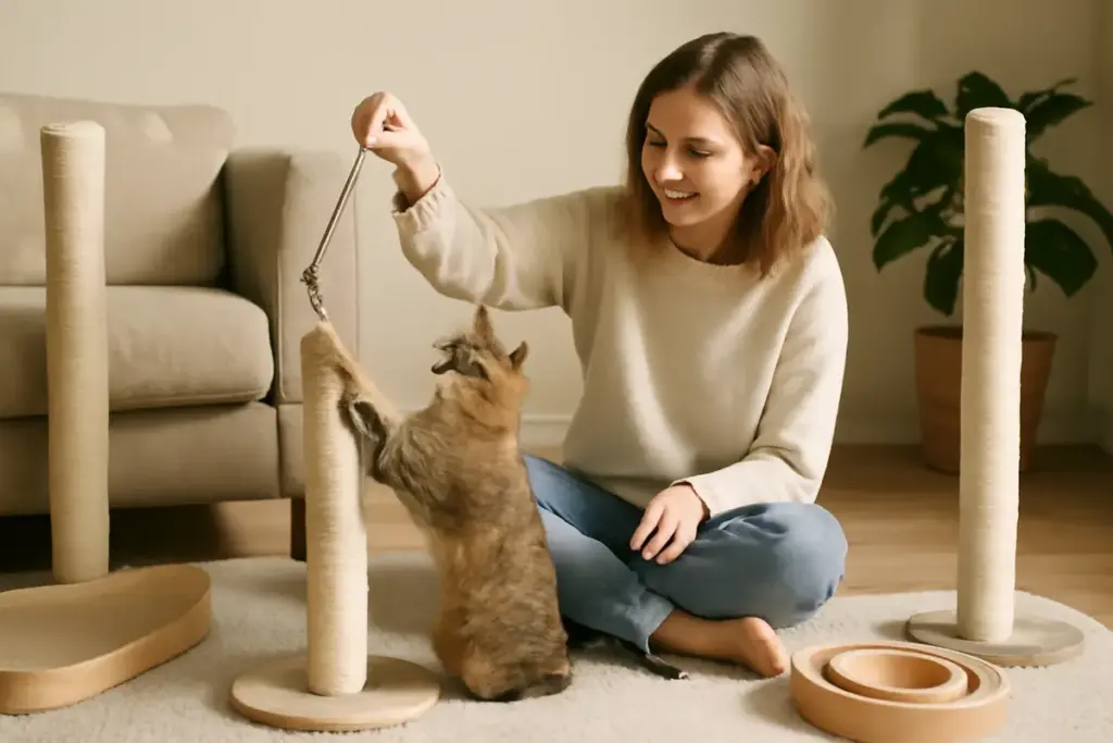 Giochi che insegnano al gatto a non graffiare i mobili: quelli che funzionano