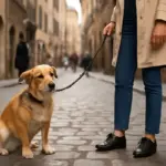 Cane ansioso in centro storico: i segnali di disagio che si confondono con capricci